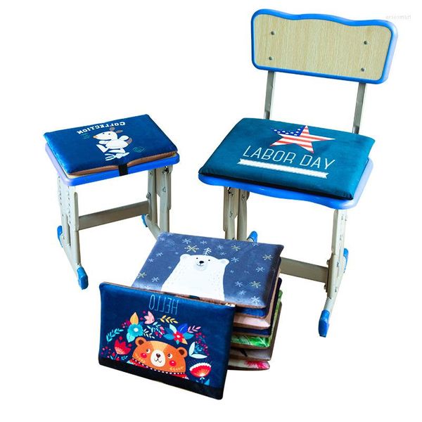 Oreiller dessin animé mémoire mousse étudiant salle de classe chaise tabouret mignon hiver antidérapant bout à bout