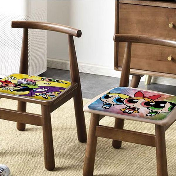 Almohada de dibujos animados P- Girls Four Seasons Seat Pad Home Soft Plush Chair Mat Winter Office Bar