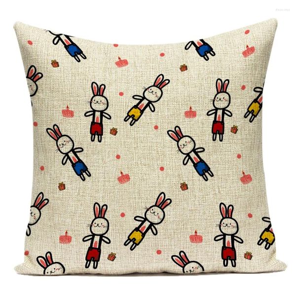 Almohada Dibujos animados Pilow Casos Cosas útiles para la decoración del hogar Tapicería cuadrada Dormitorio Animal Art Silla Gamer Vintage Textile E2288