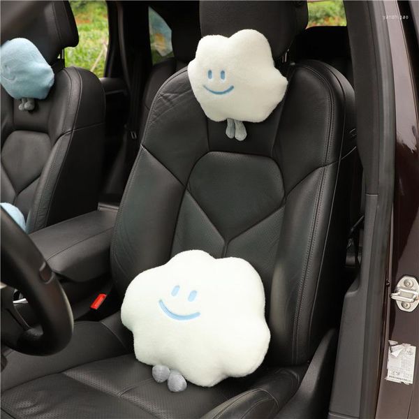 Almohada Dibujos animados Sonrisa Nube Coche Reposacabezas Cuello Cintura Lumbar Hombro Asiento Núcleo