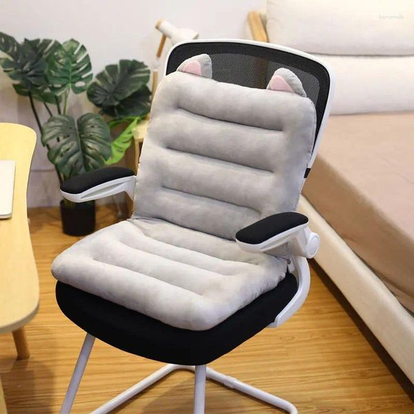 Pillow Cartoon Style en peluche en une pièce Office sédentaire Chaise intégrée Rectangule Ultra Soft épaississeur Mat de siège étudiant