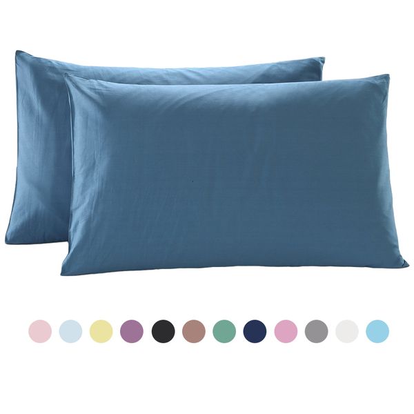Caja de almohada 12 por ciento 100% algodón EL Capa de almohada Cubierta de almohada de color sólido 48*74 cm Case de almohada Camedera para la cama para el tamaño estándar Grado A 230815