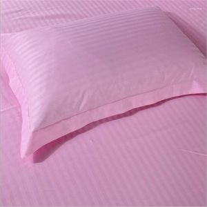 Taie d'oreiller 1 CM Rayures El Couverture Coton Blanc/Rose/Violet Carré Taie D'oreiller Standard Literie Cas 48X74 CM