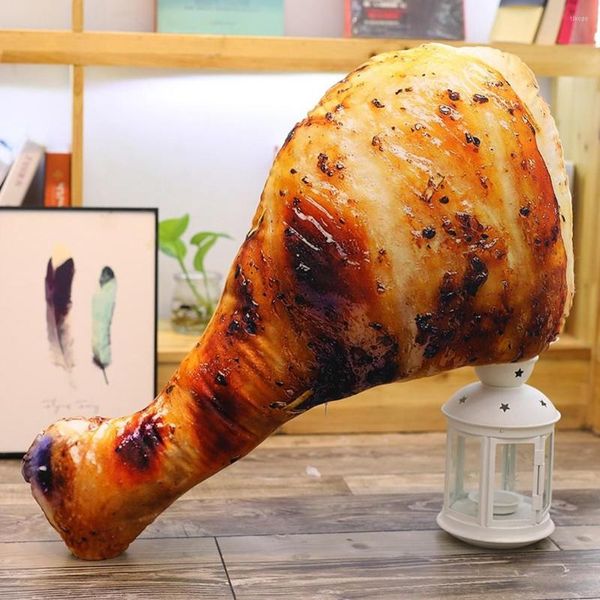 Taie d'oreiller 20 CM Simulation Alimentaire Vraie Vie Style Poulet Jambe Jouet Poussin Aile Pilon Riz Frit Nouilles Coussin Cadeau D'anniversaire