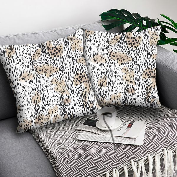 Taie d'oreiller imprimé 3D imprimé léopard housse de coussin oreillers décoratifs cas super doux sexy cas pour canapé polyester jeter taie d'oreiller 220714