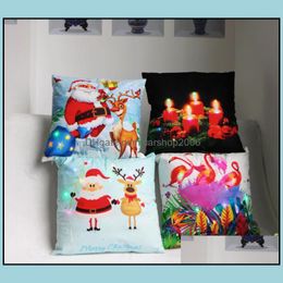 Kussensloop beddengoed benodigdheden home textiel tuin ll led licht licht pluche pluche ers kussen er kerst dhva9