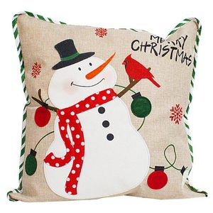 Funda de almohada Fundas de cojines navideños Impresión exquisita Navidad para fiesta Decoración del hogar Decoración 46x46 cm TB Venta