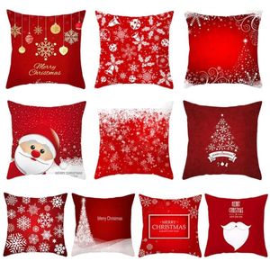 Coussin coussins de Noël oreillers décoratifs de canapé de canapé de canapé jet des flocons de neige arbres imprimer coussins coussins