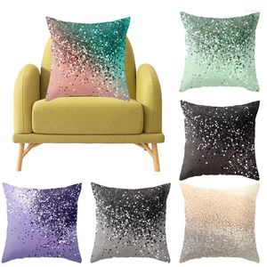 Taie d'oreiller coloré brillant taie d'oreiller Ins Style dégradé housse de coussin Simple et mode chambre canapé décoratif 45x45cm