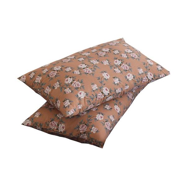 Funda de almohada Funda de almohada de algodón Individual Clásica con volantes Paquete de un par 48 * 74 cm Verano