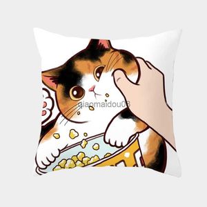 Caisse d'oreiller créative couverture de cas de chat coquine mignon mignon de chat drôle