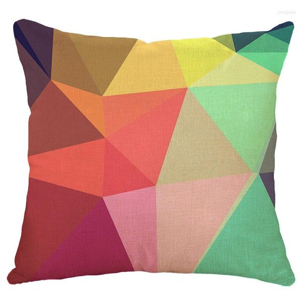 Funda de almohada Fundas de cojines Funda de almohada para sofá Estilo geométrico colorido moderno Fundas cuadradas decorativas