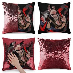 Taie d'oreiller DBD Dead By Daylight Huntress amp ; Taie d'oreiller à paillettes Amp The Entity, cadeau tendance pour elle, He Gaming