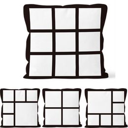 Kussensloop Digitale drukkussenslopen Sudoku Zwart-wit vierkanten Kussensloop DIY Kussenwerping Sofa Saddle Cover Customization WMQ947