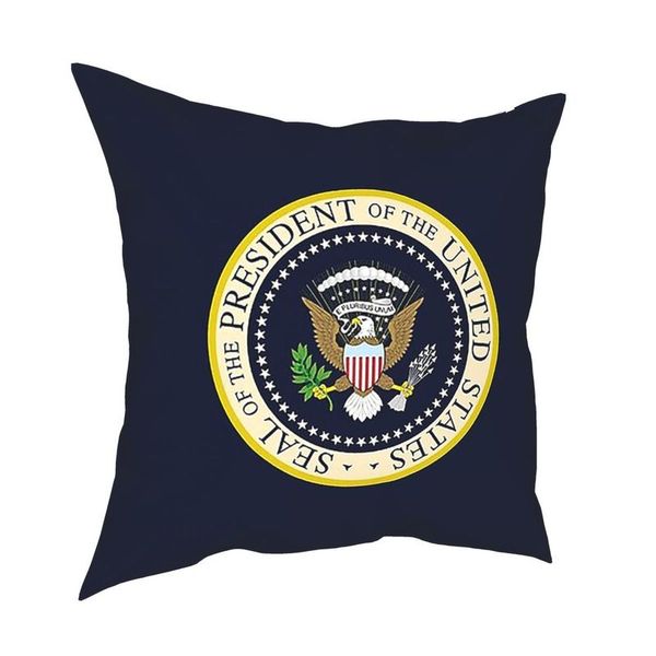 Taie d'oreiller Donald Trump sceau présidentiel taie d'oreiller décoration USA États-Unis Vote élection coussins jeter pour la maison 220623