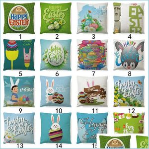 Taie d'oreiller Taie d'oreiller de Pâques Canapé Lapin Lapin Design Coussin de voiture Ers Drop Livraison Maison Jardin Textiles Literie Fournitures Dhzqg