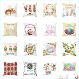 Taie d'oreiller Pâques Canapé Jeter Lapin Lapin Simpleface Coussin De Voiture Imprimé Numérique Ers 40 Styles Drop Delivery Home Garden Textiles Dhvx2