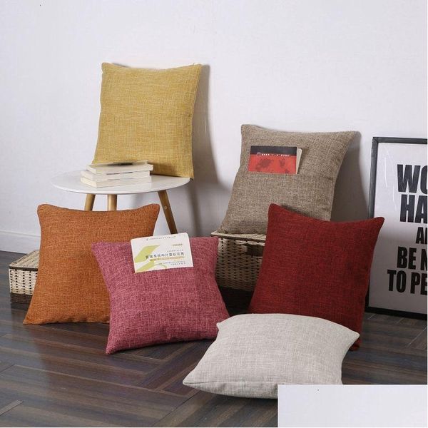 Taie d'oreiller Ers Solide Enveloppe Livre Poche Décoratif Linge Blanc Coussin Er Décor À La Maison 13 Couleurs Yg794 Drop Delivery Garden T Dhc4R