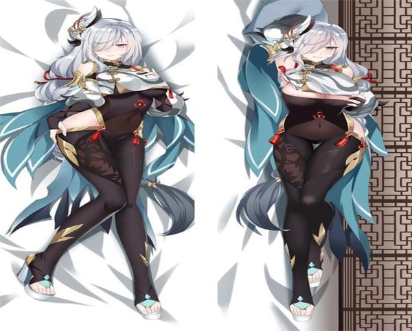 Funda de almohada Juegos Genshin Impact Shenhe Anime Shen He Dakimakura Funda de almohada Ropa de cama para el hogar DIY Cojín personalizado Abrazando el cuerpo Cover5087160