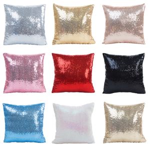 Taie d'oreiller Paillettes dorées taie d'oreiller luxe canapé housse de coussin taie d'oreiller décorative 40x40 argent rose carré fermeture éclair taie d'oreiller 230925