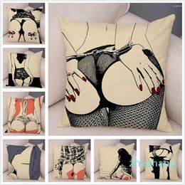 Kussensloop home decor cartoon sexy dame print kussensloop mooie meid kussen kussen omslag bank auto tapete redondo