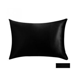 Funda de almohada Funda de almohada de seda de imitación Funda de almohada de calidad superior Er Ice Silks Fundas de almohadas de 20X29 pulgadas 1898 V2 Drop Delivery Home Garde Dh4Kj