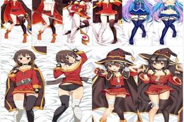 Bénéres d'oreiller anime japonais Konosuba GOD039 Bénédiction sur ce merveilleux monde Megumin Dakimakura couvre les bras Y2001046848634