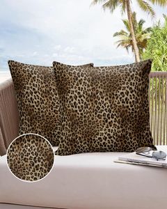 Taie d'oreiller motif léopard Texture mode taie d'oreiller salon maison canapé décor bureau taille housse de coussin 50x50cm étanche