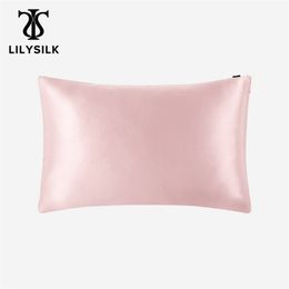 Taie d'oreiller LILYSILK Pure 100 taie d'oreiller en soie cheveux avec fermeture à glissière cachée 19 Momme couleur laconique pour femmes hommes enfants filles luxe 221109