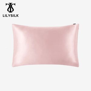 Taie d'oreiller LILYSILK Pure 100 taie d'oreiller en soie cheveux avec fermeture éclair cachée 19 Momme couleur laconique pour femmes hommes enfants filles luxe 231025