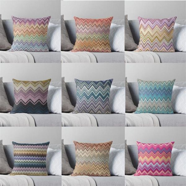 Taie d'oreiller Missoni maison Zigzag jeter chambre canapé Anime lit mode taie d'oreiller CasePillow2471