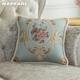 Taie d'oreiller NAPEARL Luxe Européen Oreillers Housse Pour Canapé Coussins 48x48 Floral Designer Couvre Velours Décoratif Moderne 220714