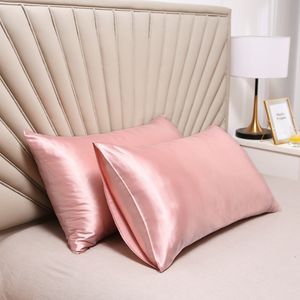 Taie d'oreiller taie d'oreiller 100% soie couverture soie Satin cheveux beauté confortable décor à la maison en gros 230807