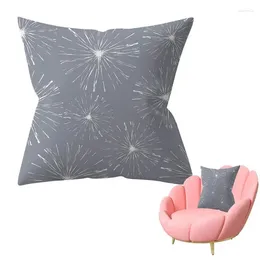 Taie d'oreiller taie d'oreiller décorative gris géométrique doux solide carré housse de coussin canapé-lit 18 X pouces