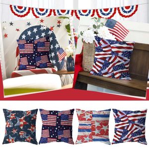 Funda de almohada Paquete de fundas de almohada 4 piezas Estrella Día de la independencia Fundas de almohada Sala de estar Sofá Dormitorio Decoración Otoño Mini almohadas