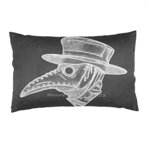 Kussensloop Pest Grappig Schattig Decor Kussensloop Beddengoed Macabre Gothic Goth Death Dotwork