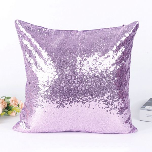 Taie d'oreiller imprimer jeter canapé housse de coussin solide taie d'oreiller paillettes paillettes maison lit voiture magique sirène ZWL242