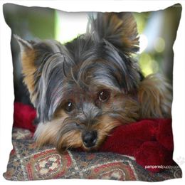 Federa per cuscino Prodotto Federa quadrata personalizzata Yorkshire Terrier Copertina morbida con cerniera SQ00610-H05