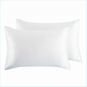 Taie d'oreiller Taie d'oreiller carrée de couleur pure Satin Décoration de la maison Coussins Bloc de support Canapé-lit Coussin de décoration de voiture Er 6 29Nk L2 Dh1Br