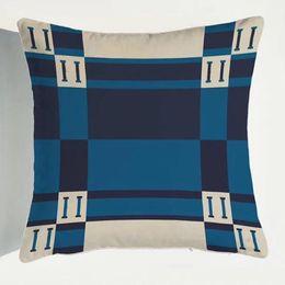 Funda de almohada Simple de lujo a cuadros de terciopelo corto impresión dúplex cojín modelo habitación KTV sofá madera soporte almohadas calidad