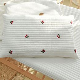 Taie d'oreiller Simplicity Style Taie d'oreiller en coton Couverture de literie plus blanche avec broderie Kids 30x50cm