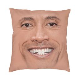 Kussensloop The Rock Face Dwayne Cushion Cover voor bank Home Decoratieve Amerikaanse acteur Johnson Thown Pillow Polyester Pillowcase 220623