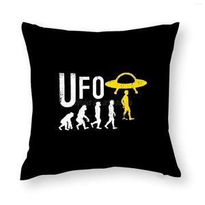 Taie d'oreiller UFO Evolution maison décorative carré impression couverture jeter canapé coussin soucoupe volante extraterrestre Sci
