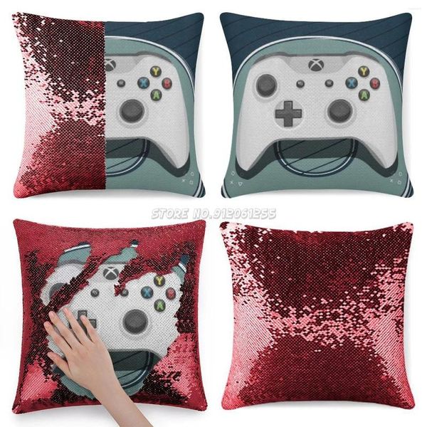 Caisse d'oreiller Xbox Series X Contrôleur à paillettes Planchers d'oreiller dans les paillettes