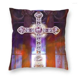 Pillow Catholic Cross Cover Decoration Case Christian Case Case For Car Printing double face