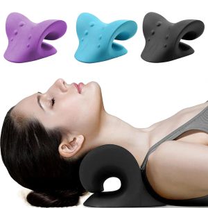 Oreiller Cermeau de la traction chiropratique cervicale Sageur d'épaule de cou relaxant pour le soulagement de la douleur Alignement de la colonne vertébrale cervicale PU Mémoire d'oreiller