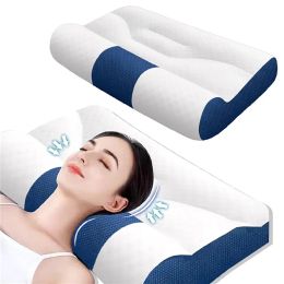 Pillow Cervical Memory Foam Pillow, Ergonomic Goose Down Pillow, Sleep Enhancing Cervical Support Comfort Goose Down Pillow, Enhancing
