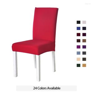 Oreiller chaise couvre Spandex couleur unie bureau siège protecteur housses pour El Banquet mariage taille universelle 1PC