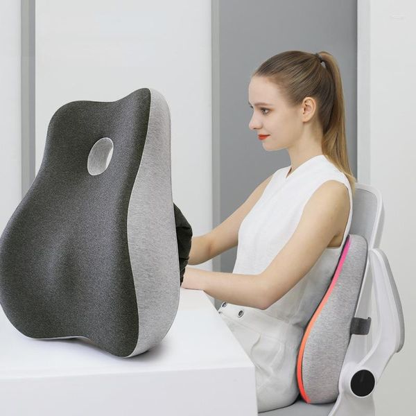 Ensemble de chaise et oreiller, siège en mousse à mémoire de forme, soutien lombaire, protection orthopédique du Coccyx, soulage les maux de dos, voiture