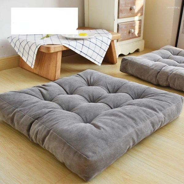 Almohada Silla Suave Exterior Pana Felpa Futón Cuadrado Color sólido Ventana Balcón Yoga Hermosas nalgas S Oficina